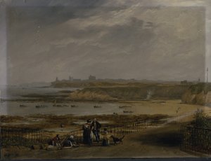 Cullercoats vers Tynemouth - Marée basse - John Wilson Carmichael