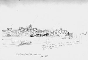 Hexham depuis le chemin de fer, 1835 - John Wilson Carmichael