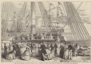 La revue navale, danse à bord du HMS Caesar, 91, capitaine Robb - John Wilson Carmichael