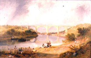 Pont Victoria sur la rivière Wear - John Wilson Carmichael
