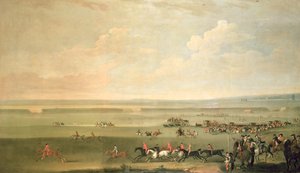 Le poteau de départ à Newmarket - John Wootton