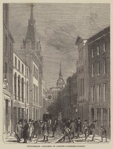Croquis pittoresques de Londres, Lombard-Street - John Wykeham Archer