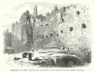 Vestiges des murs de Londres - John Wykeham Archer