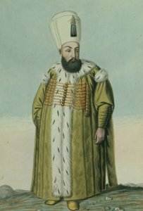 Amurath (Murad) III (1546-1595), sultan de 1574 à 1595, tiré de « Une série de portraits des empereurs de Turquie ». - John Young
