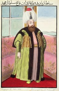 Bajazet (Bayezid) II (vers 1447-1512), surnommé « Adli », le Juste, sultan de 1481 à 1512, tiré de « Une série de portraits des empereurs de Turquie ». - John Young