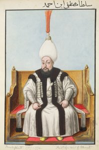 Mustapha III (1717-1774), sultan de 1757 à 1774, tiré de « Une série de portraits des empereurs de Turquie ». - John Young