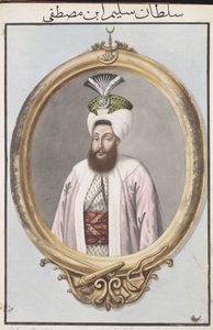 Selim III (1761-1808) Sultan de 1789 à 1807, tiré de « Une série de portraits des empereurs de Turquie ». - John Young