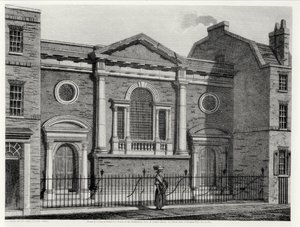 Église de St. Alphage, gravée par J. Skelton pour la série architecturale des églises de Londres, publiée par J. Booth, 1814 - John after Coney
