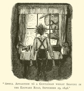 Apparition effrayante à un gentleman en train de se raser sur Edgware Road, 29 septembre 1846 - John after Leech