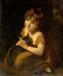 Fille avec un chat