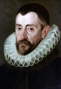 Sir Francis Walsingham (v.1532-1590), homme politique anglais (peinture de J.de Critz). London National Portrait Gallery - John de Critz