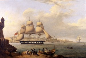 Départ du Grand Port par Giovanni Schranz 19e siècle - John or Giovanni Schranz