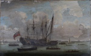 Un Hulk pur réaménageant un East Indiaman