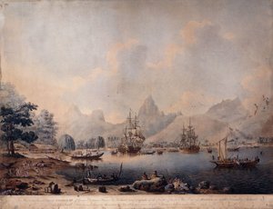Vue de Moorea, 1787 - John the Younger Cleveley