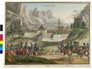 La conquête de Luziensteig par les troupes autrichiennes 1799