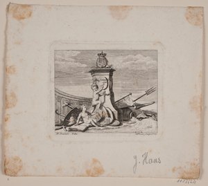 Vignette avec deux génies