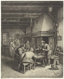 Intérieur paysan avec joueurs de trictrac