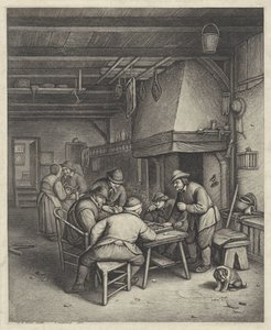 Intérieur paysan avec joueurs de trictrac - Jonas Suyderhoef
