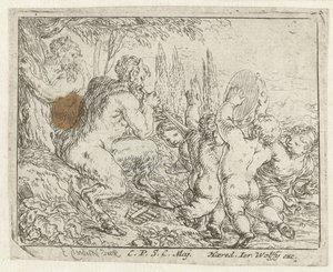 Satyres jouant de la musique et enfants dansant - Jonas Umbach