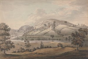 Paysage vallonné avec village et rivière - Jonathan Fisher