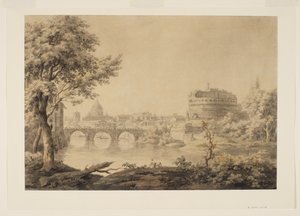 Vue de Rome avec Saint-Pierre et le Château Saint-Ange, c.1758