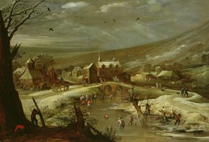 Campagne avec patineurs - Joos or Josse de Momper