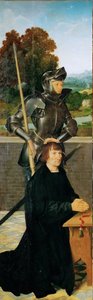 Saint Georges et le donateur (Autel ailé, panneau gauche) - Joos van Cleve