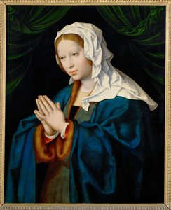 La Vierge Marie priant ... (peinture sur toile)