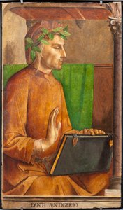 Effigie de Dante Alighieri, poète, écrivain italien, auteur de la Divine Comédie - Joos van Gent (fl.1460 75)