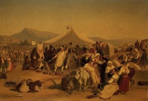 Une foire dans la campagne romaine