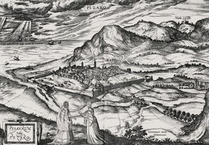 Ville de Pesaro, gravure de Joris Hoefnagel (1542-1601) - Joris Hoefnagel