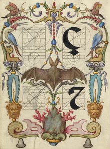 Guide de construction des lettres ç et tironian et - Joris Hoefnagel
