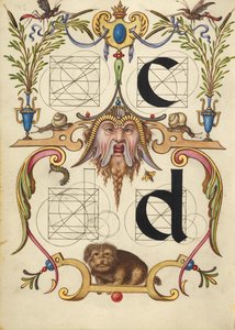 Guide de construction des lettres c et d - Joris Hoefnagel