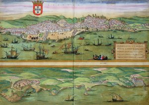 Carte de Lisbonne et Cascais, de 