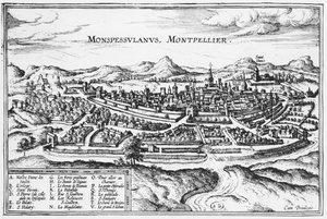 Carte de Montpellier, de 