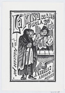 Une femme pleurant avec un mouchoir à la main parlant à une vieille sorcière, illustration..., vers 1880-1910