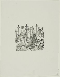 Diables dans le cimetière - José Guadalupe Posada