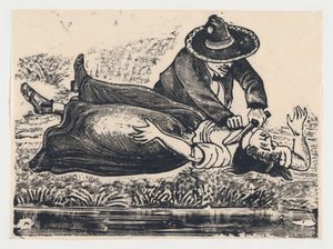 Francisco Guerrero, le tailleur de gilets et coupe-gorge, assassinant une femme, vers 19..., vers 1905-1910