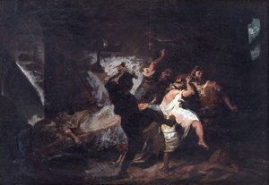 Scène extraite de Don Quichotte de Cervantes