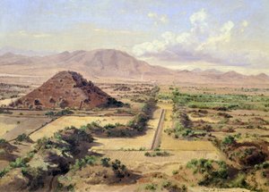 La Pyramide du Soleil à Teotihuacan, Mexique - José María Velasco
