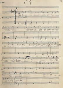 Manuscrit original de la romance pour ténor de la zarzuela, "Alma de Dios", par Jose Serrano (1873-1941) - José Serrano