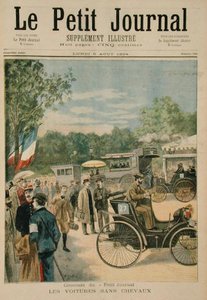 Les voitures sans chevaux, couverture du Petit Journal, 6 août 1894 - Jose Belon