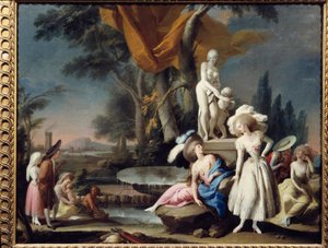 Pèlerinage. Peinture par José Camarón y Boronat (1730 - 1803) - Jose Camaron