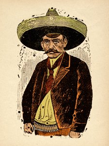 Révolution mexicaine - Emiliano Zapata, c.1910-1912 (xylographie) - José Guadalupe Posada