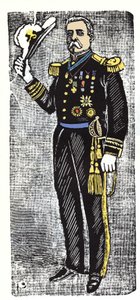 La Révolution mexicaine (1910-1920) : Porfirio Diaz (1828-1915), président de la République du Mexique. Xylographie de Jose Guadalupe Posada (1852-1913). - José Guadalupe Posada