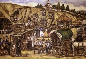 Foire dans les prés de San Isidro, Madrid - Jose Gutierrez Solana