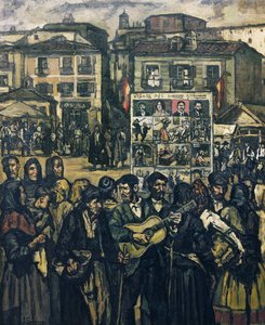 El cartel del crimen (le musicien aveugle) - Jose Gutierrez Solana
