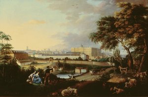 Vue du Palais Royal de Madrid depuis la montagne Principe Pio - Jose Maria Avrial Y Flores