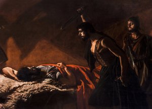 Peinture historique : La mort de Viriatus (Viriate, Viriathe, vers 180-139 avant JC) par Villegas Cordero, José (1844-1921) - Jose Villegas Cordero