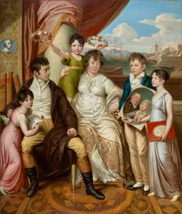 La famille du grand marchand Johann Christian Edler von Bruchmann - Josef Abel